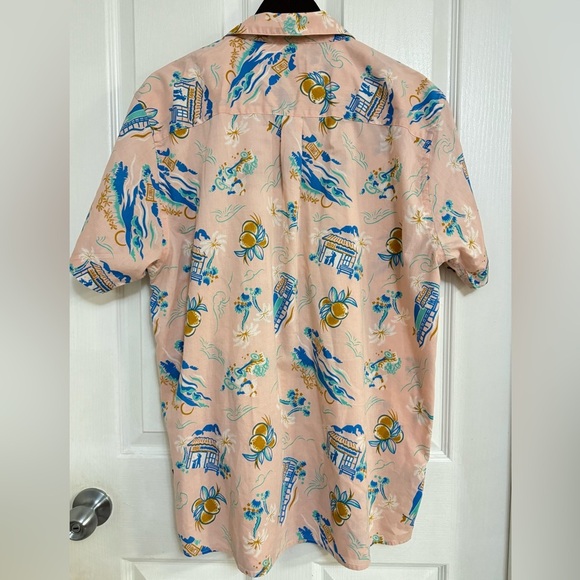 Patagonia Go To Shirt C Street Feather Pink SizeXL Organic Cotton Aloha ButtonUp - Picture 4 of 12